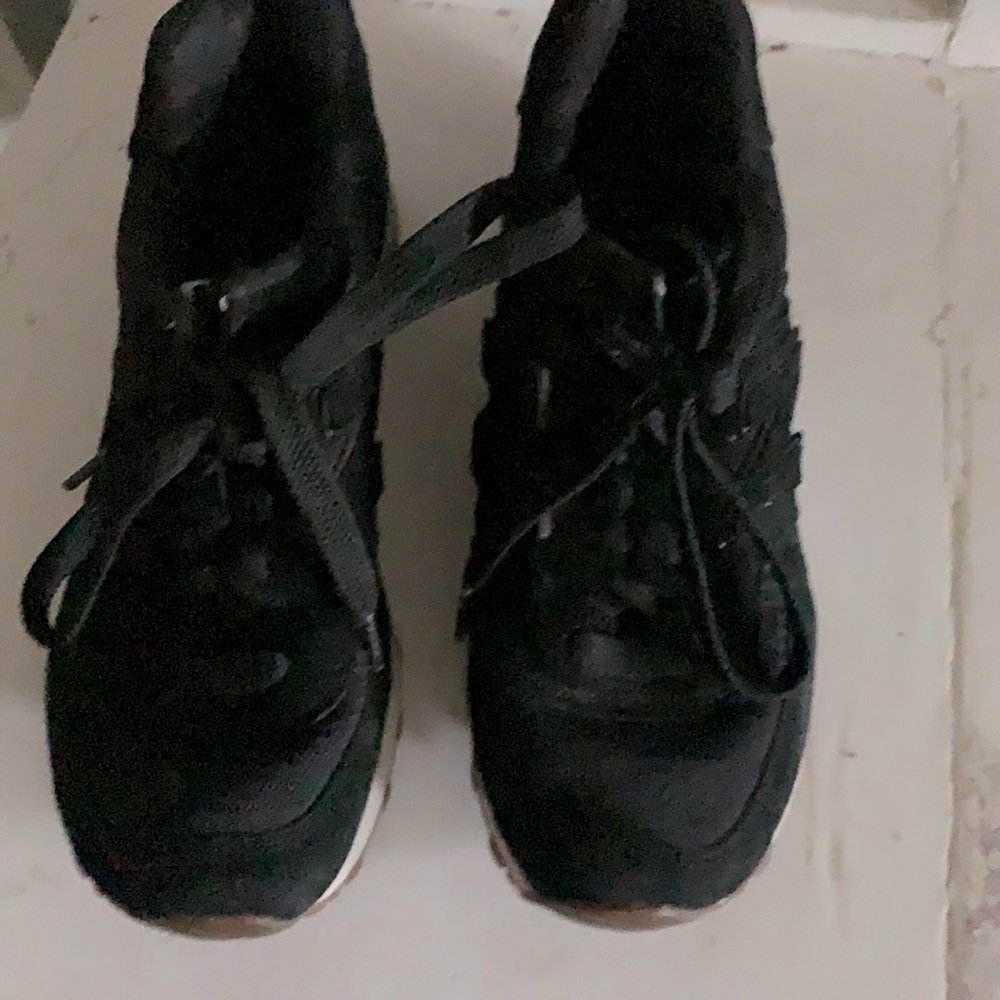 New Balance black suede sneakers size 5.5.